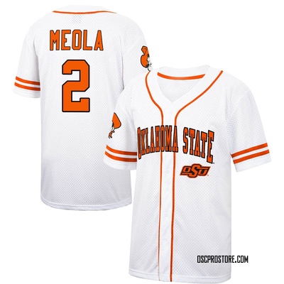 Men's Aidan Meola Oklahoma State Cowboys Replica Colosseum White/ Free Spirited Baseball Jersey - Orange