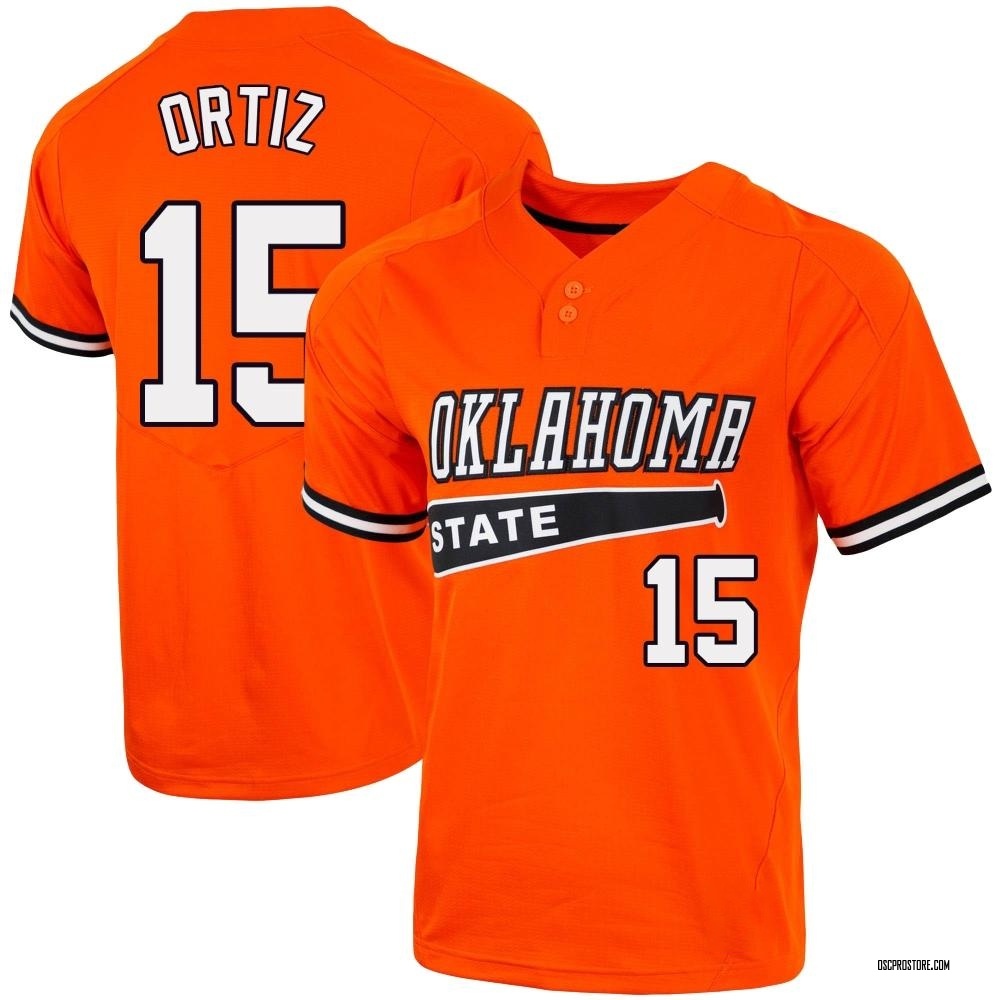 Men's Avery Ortiz Oklahoma State Cowboys Replica Vapor Two-Button Baseball Jersey - Orange