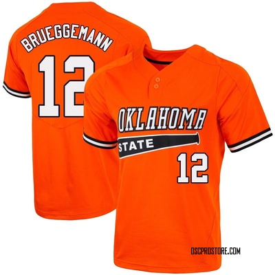 Men's Colin Brueggemann Oklahoma State Cowboys Replica Vapor Two-Button Baseball Jersey - Orange