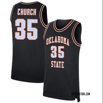 Men's Weston Church Oklahoma State Cowboys Replica Retro Basketball Jersey - Black