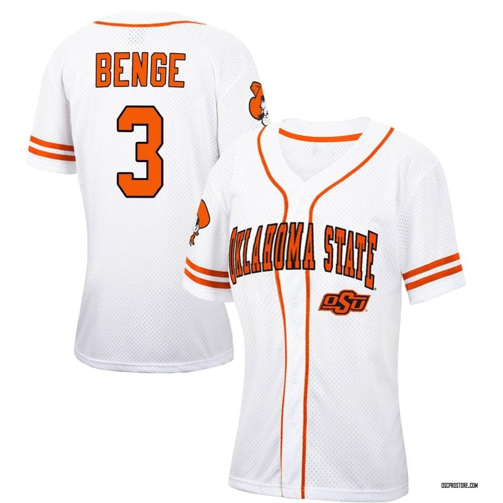 Women's Carson Benge Oklahoma State Cowboys Replica Colosseum White/ Free Spirited Baseball Jersey - Orange