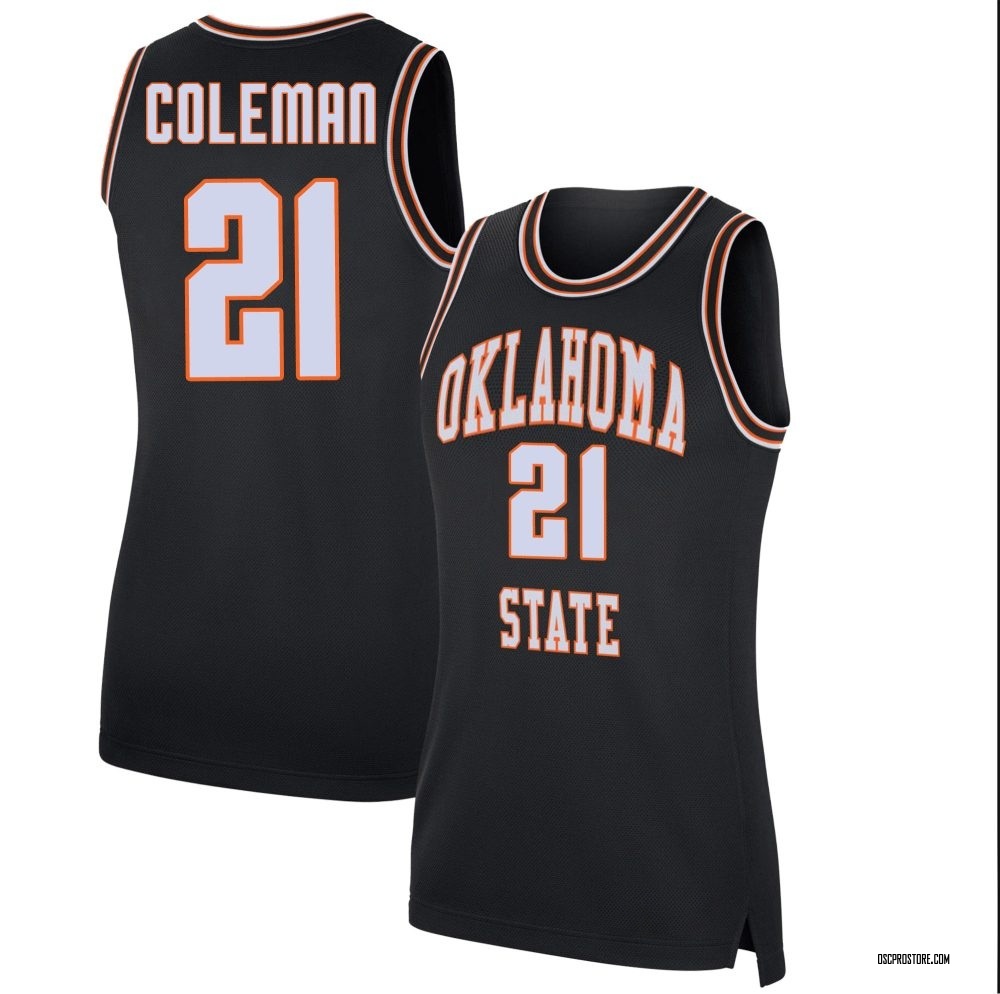 Women's Isaiah Coleman Oklahoma State Cowboys Replica Retro Basketball Jersey - Black