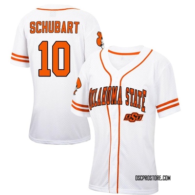 Women's Nolan Schubart Oklahoma State Cowboys Replica Colosseum White/ Free Spirited Baseball Jersey - Orange