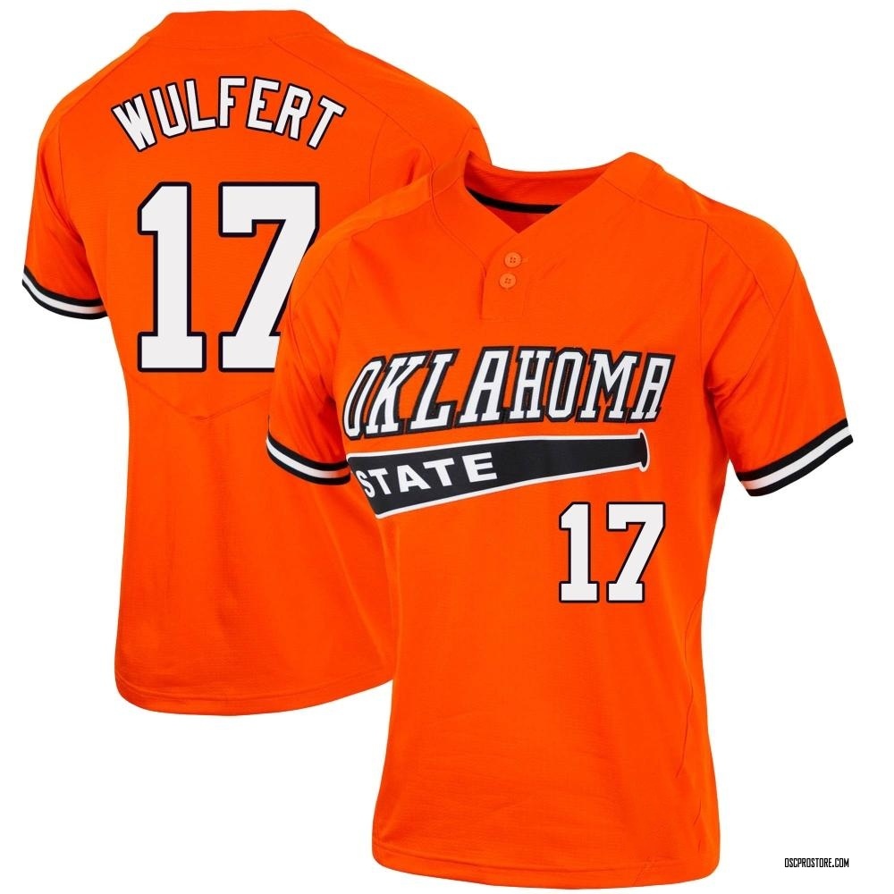 Women's Tyler Wulfert Oklahoma State Cowboys Replica Vapor Two-Button Baseball Jersey - Orange