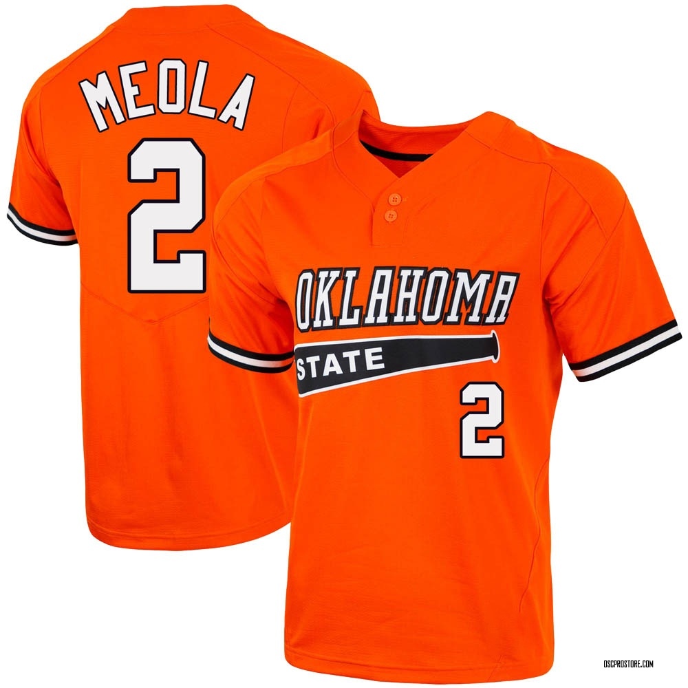 Youth Aidan Meola Oklahoma State Cowboys Replica Vapor Two-Button Baseball Jersey - Orange