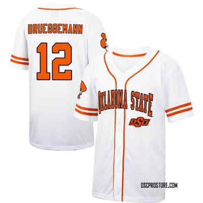 Youth Colin Brueggemann Oklahoma State Cowboys Replica Colosseum White/ Free Spirited Baseball Jersey - Orange