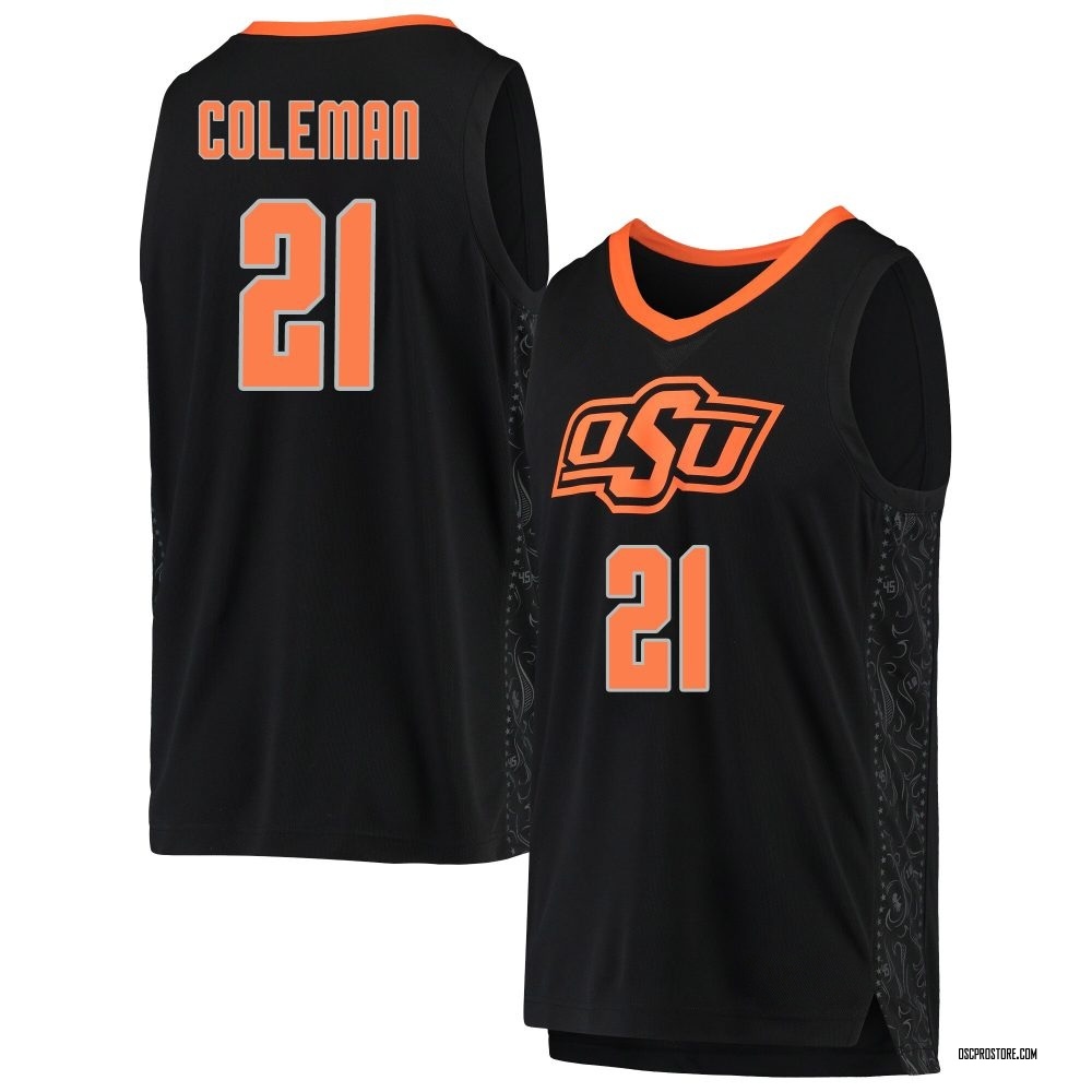 Youth Isaiah Coleman Oklahoma State Cowboys Replica Basketball Jersey - Black